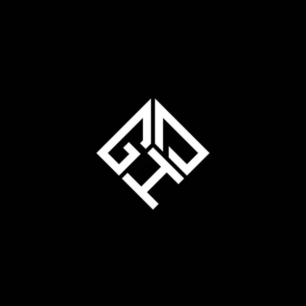 Дизайн Логотипа Буквы Ghd Черном Фоне Ghd Creative Initials Letter — стоковый вектор