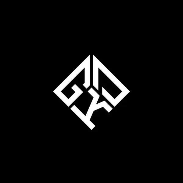 Дизайн Логотипа Буквы Gkd Черном Фоне Концепция Логотипа Буквенными Инициалами — стоковый вектор