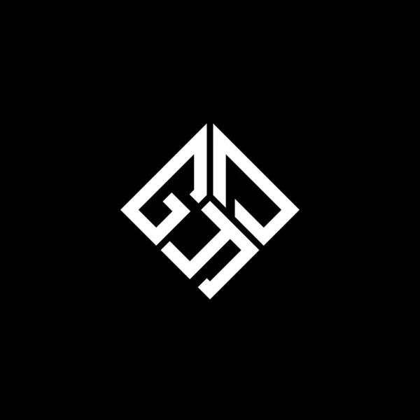 Siyah Arka Planda Gyd Harf Logosu Tasarımı Gyd Yaratıcı Harflerin — Stok Vektör