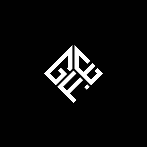 Gfe Bokstav Logotyp Design Svart Bakgrund Gfe Kreativa Initialer Brev — Stock vektor
