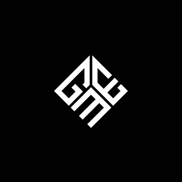 Gme Lettera Logo Design Sfondo Nero Gme Creative Iniziali Lettera — Vettoriale Stock