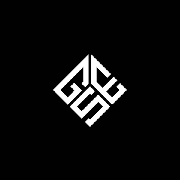 Gse Letter Logo Design Black Background Gse Creative Initials Letter — Stock Vector