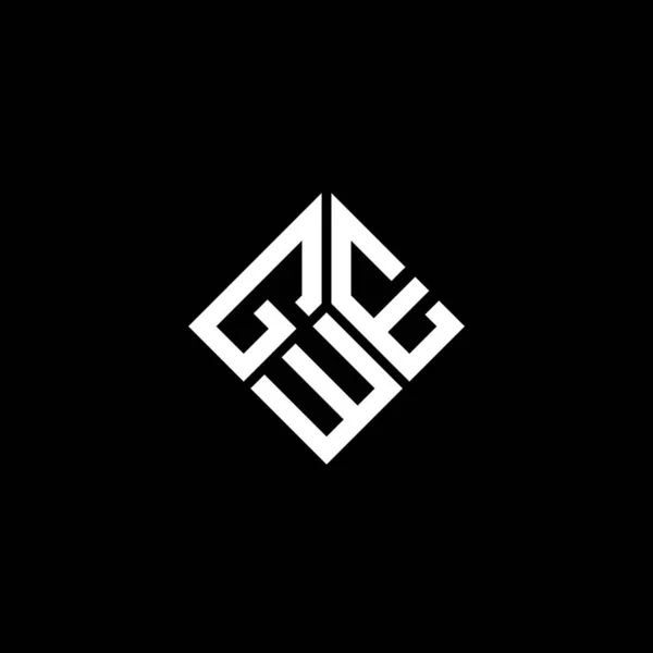 Gwe Logo Ontwerp Zwarte Achtergrond Gwe Creatieve Initialen Letter Logo — Stockvector