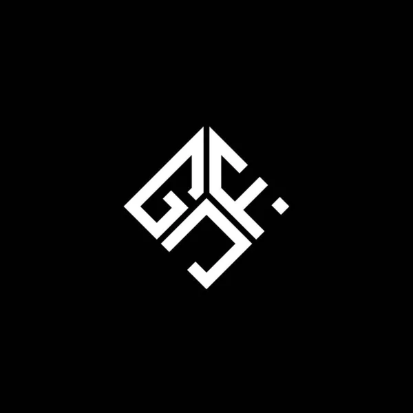 Gjf Lettre Logo Design Sur Fond Noir Gjf Initiales Créatives — Image vectorielle