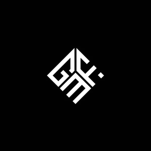 Gmf Lettre Logo Design Sur Fond Noir Gmf Initiales Créatives — Image vectorielle