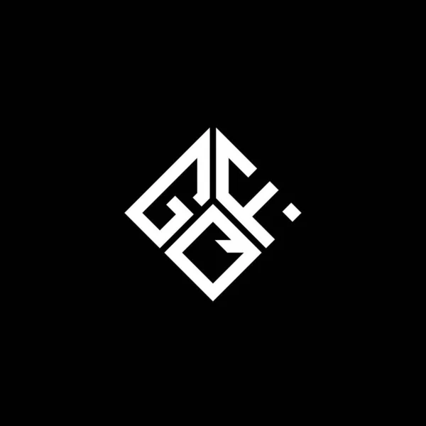 Diseño Del Logotipo Letra Gqf Sobre Fondo Negro Gqf Iniciales — Vector de stock