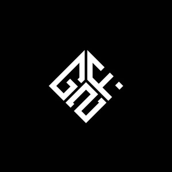 Gzf Projeto Logotipo Letra Fundo Preto Gzf Iniciais Criativas Conceito —  Vetores de Stock