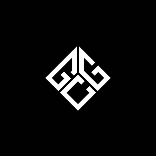 Gcg Lettera Logo Design Sfondo Nero Gcg Creativo Iniziali Lettera — Vettoriale Stock