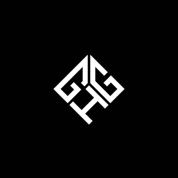 Design Del Logo Della Lettera Ghg Sfondo Nero Ghg Creative — Vettoriale Stock
