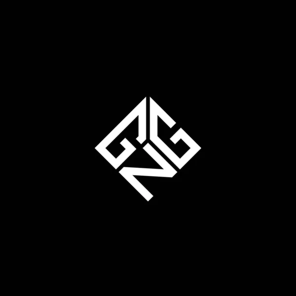 Gng Letter Logo Design Black Background Gng Creative Initials Letter — Stock Vector