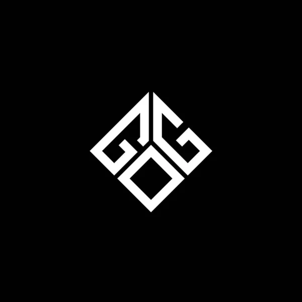 基于黑色背景的Gog字母标识设计 Gog创意首字母首字母标识概念 Gog字母设计 — 图库矢量图片