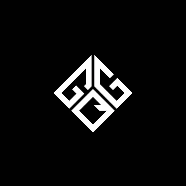 Gqg Letter Logo Ontwerp Zwarte Achtergrond Gqg Creatieve Initialen Letter — Stockvector