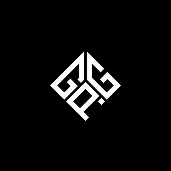 Gpg Písmeno Logo Design Černém Pozadí Gpg Kreativní Iniciály Koncept — Stockový vektor