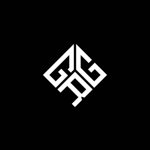 Projeto Logotipo Carta Grg Fundo Preto Grg Iniciais Criativas Conceito —  Vetores de Stock