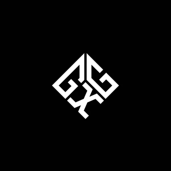 Logo Desain Huruf Gxg Pada Latar Belakang Hitam Inisial Kreatif - Stok Vektor