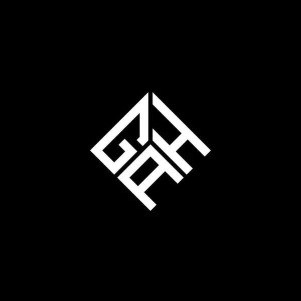 Gah Letter Logo Design Auf Schwarzem Hintergrund Gah Kreative Initialen — Stockvektor