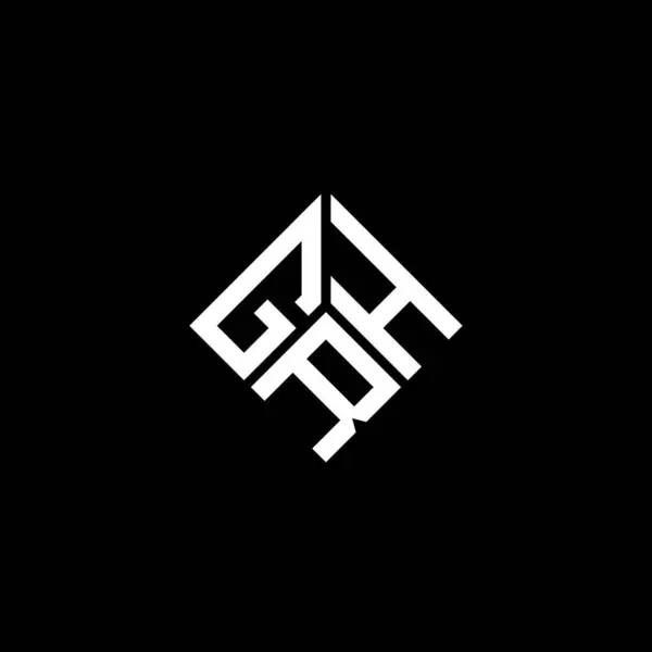 Desain Logo Surat Grh Pada Latar Belakang Hitam Konsep Logo - Stok Vektor
