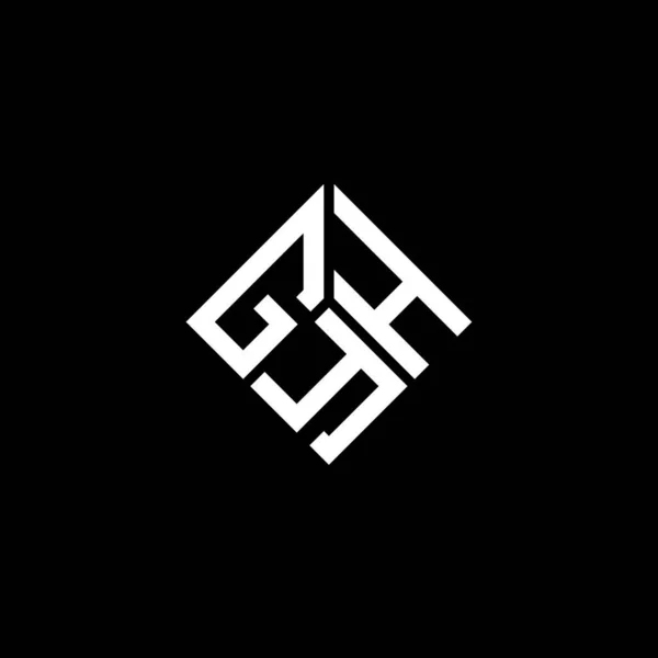 Siyah Arka Planda Gyh Harf Logosu Tasarımı Gyh Yaratıcı Harflerin — Stok Vektör