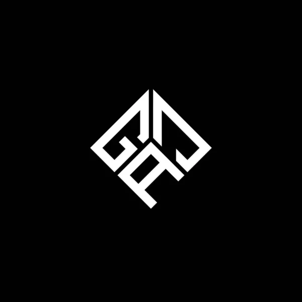 Gaj Letter Logo Design Black Background Gaj Creative Initials Letter — Stock Vector