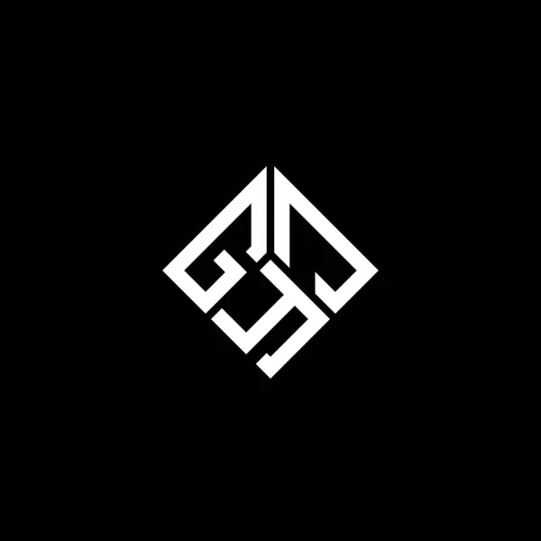 Projekt Logo Litery Gyj Czarnym Tle Gyj Twórcze Inicjały Koncepcja — Wektor stockowy