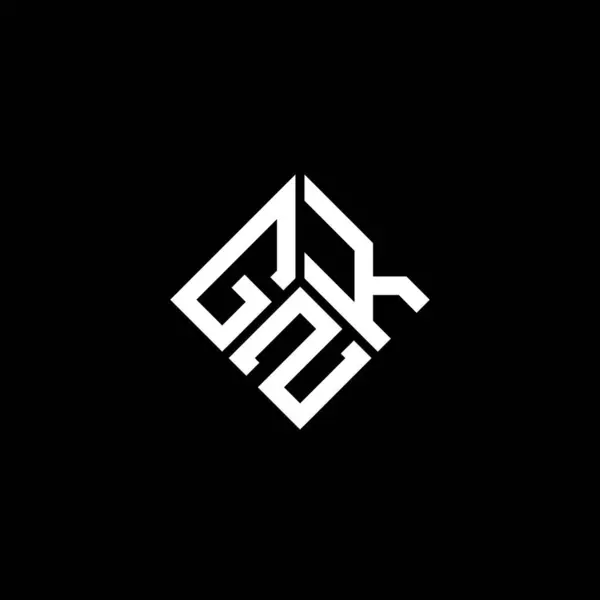 Gzk Letter Logo Design Auf Schwarzem Hintergrund Gzk Kreative Initialen — Stockvektor