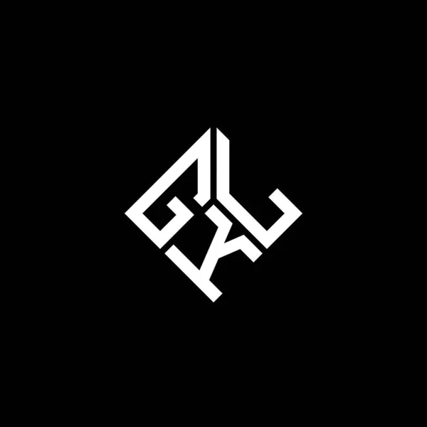 Design Logo Literei Gkl Fundal Negru Gkl Creativ Iniţiale Literă — Vector de stoc