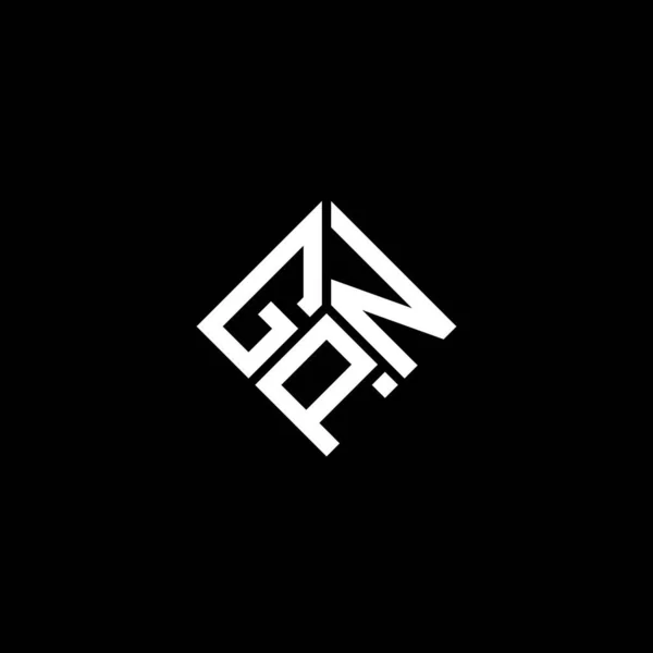 Gpn Letter Logo Design Black Background Gpn Creative Initials Letter — Stock Vector