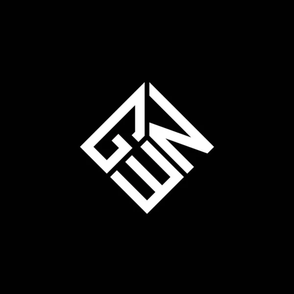 Gwn Letter Logo Ontwerp Zwarte Achtergrond Gwn Creatieve Initialen Letter — Stockvector