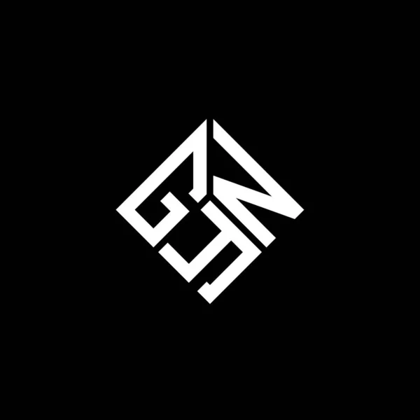 Gyn Carta Logotipo Design Fundo Preto Gyn Iniciais Criativas Conceito — Vetor de Stock