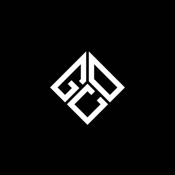 Gco Letter Logo Design Black Background Gco Creative Initials Letter — Stock Vector