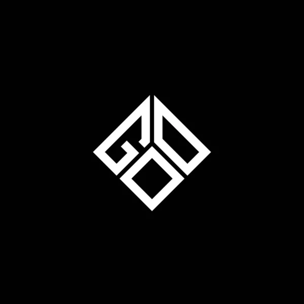 Goo Letter Logo Design Black Background Goo Creative Initials Letter — Stock Vector