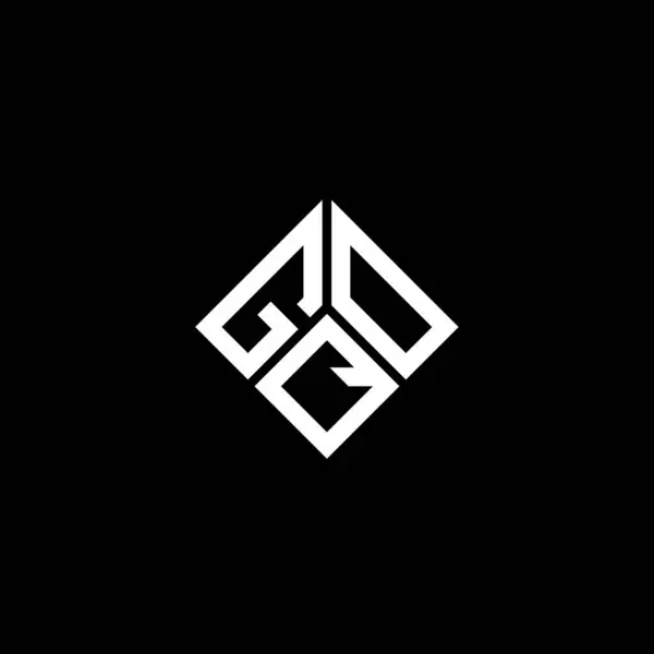 Gqo Lettre Logo Design Sur Fond Noir Gqo Initiales Créatives — Image vectorielle