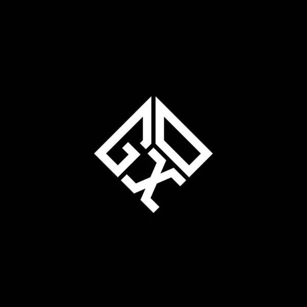 Gxo Letter Logo Ontwerp Zwarte Achtergrond Gxo Creatieve Initialen Letter — Stockvector