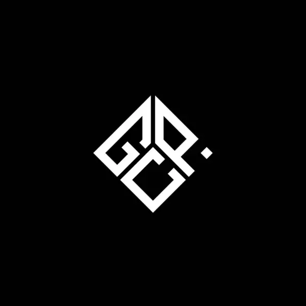 Gcp Letter Logo Design Black Background Gcp Creative Initials Letter — Stock Vector