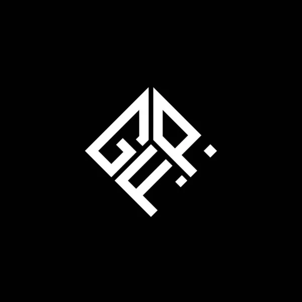 Siyah Arka Planda Gfp Harf Logosu Tasarımı Gfp Yaratıcı Harflerin — Stok Vektör