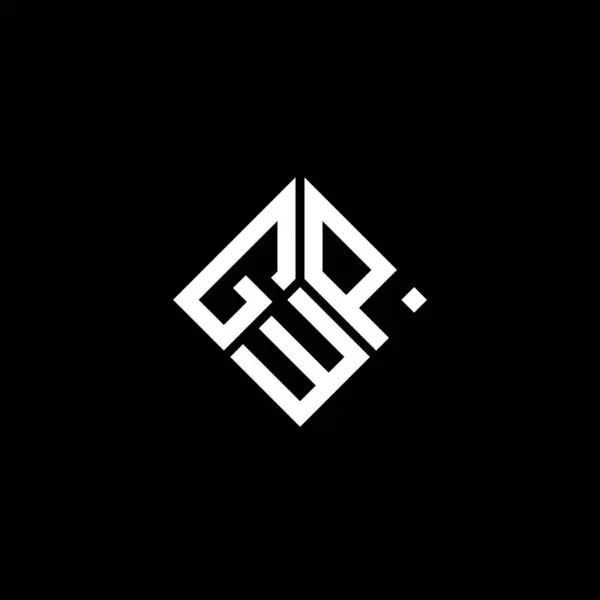 Gwp Lettre Logo Design Sur Fond Noir Gwp Initiales Créatives — Image vectorielle