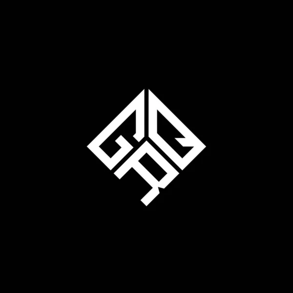 Σχεδιασμός Λογότυπου Γραμμάτων Grq Μαύρο Φόντο Grq Δημιουργικά Αρχικά Γράμματα — Διανυσματικό Αρχείο