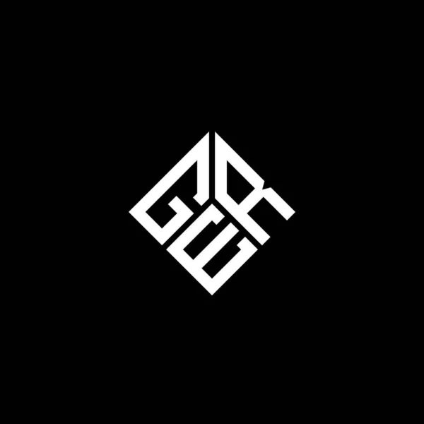 Ger字母标识设计为黑色背景 Ger创意首字母首字母标识概念 Ger信件设计 — 图库矢量图片
