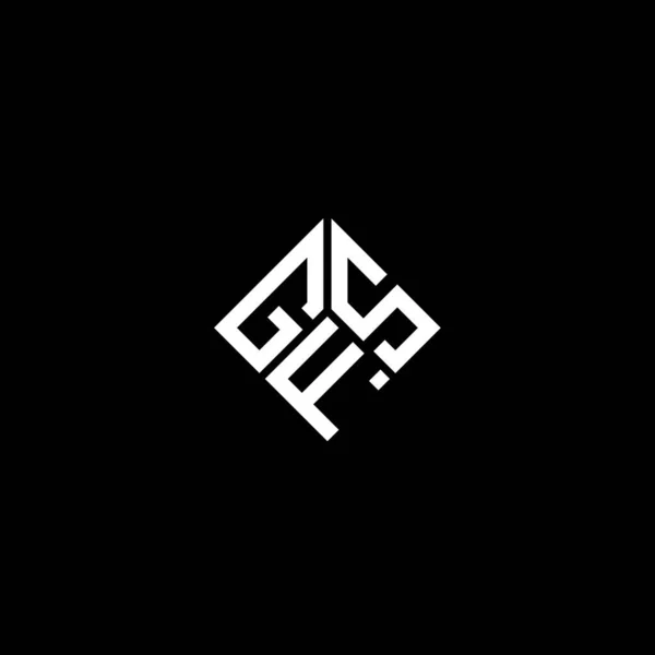 Design Logotipo Carta Gfs Fundo Preto Gfs Iniciais Criativas Conceito —  Vetores de Stock