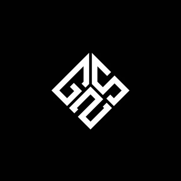 ブラックを基調としたGzsレターロゴデザイン Gzsクリエイティブイニシャルレターロゴコンセプト Gzsレターデザイン — ストックベクタ