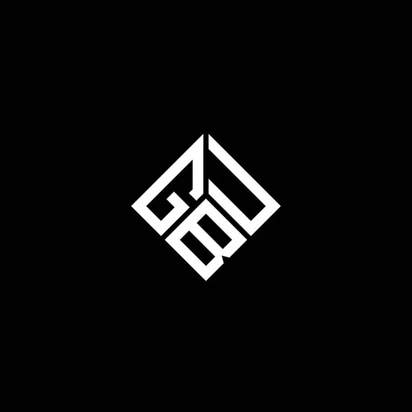 Diseño Del Logotipo Letra Gbu Sobre Fondo Negro Gbu Iniciales — Vector de stock