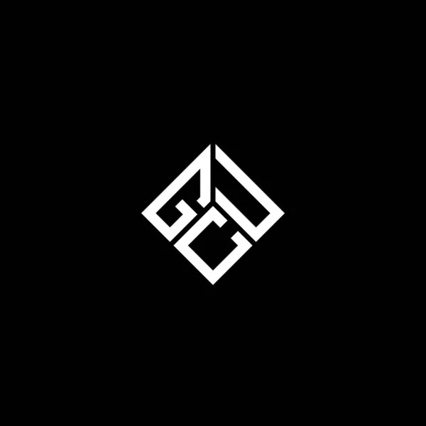 Σχεδιασμός Λογότυπου Επιστολής Gcu Μαύρο Φόντο Δημιουργικά Αρχικά Της Gcu — Διανυσματικό Αρχείο
