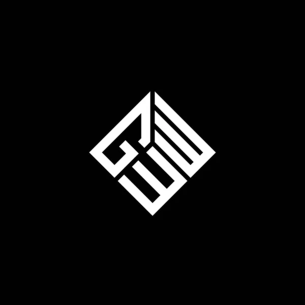 Gww Letter Logo Design Black Background Gww Creative Initials Letter — Stock Vector