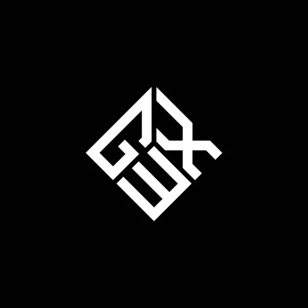 Gwx Logo Ontwerp Zwarte Achtergrond Gwx Creatieve Initialen Letter Logo — Stockvector