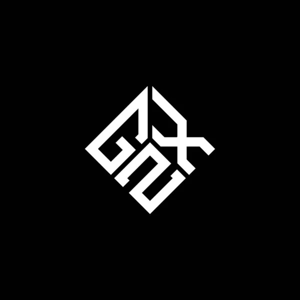 Diseño Del Logotipo Letra Gzx Sobre Fondo Negro Gzx Iniciales — Archivo Imágenes Vectoriales