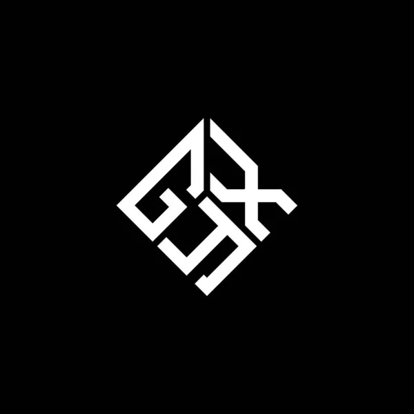 Gyx Lettre Logo Design Sur Fond Noir Gyx Initiales Créatives — Image vectorielle
