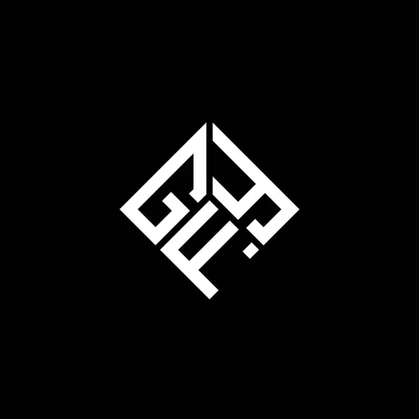 Gfy Lettre Logo Design Sur Fond Noir Gfy Initiales Créatives — Image vectorielle