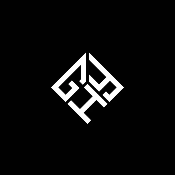 Σχεδιασμός Λογότυπου Γράμματα Ghy Μαύρο Φόντο Έννοια Λογοτύπου Δημιουργικά Αρχικά — Διανυσματικό Αρχείο