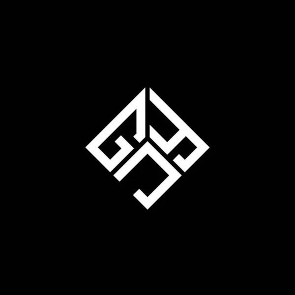 Projekt Logo Litery Gjy Czarnym Tle Koncepcja Logo Kreatywnych Inicjałów — Wektor stockowy