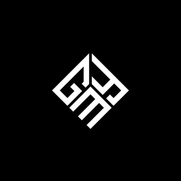 Projeto Logotipo Carta Gmy Fundo Preto Gmy Iniciais Criativas Conceito — Vetor de Stock